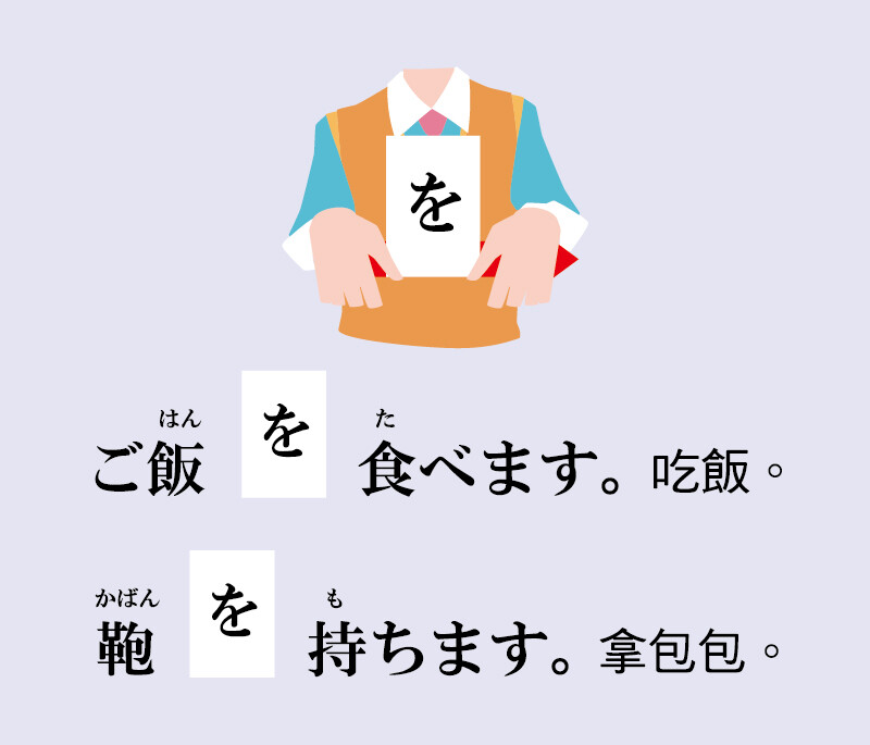 抓住兩側箭頭表達對「對象」進行動作